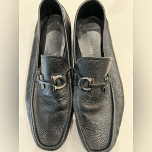 Ferragamo Men's Grandioso Gancini Leather Loafers